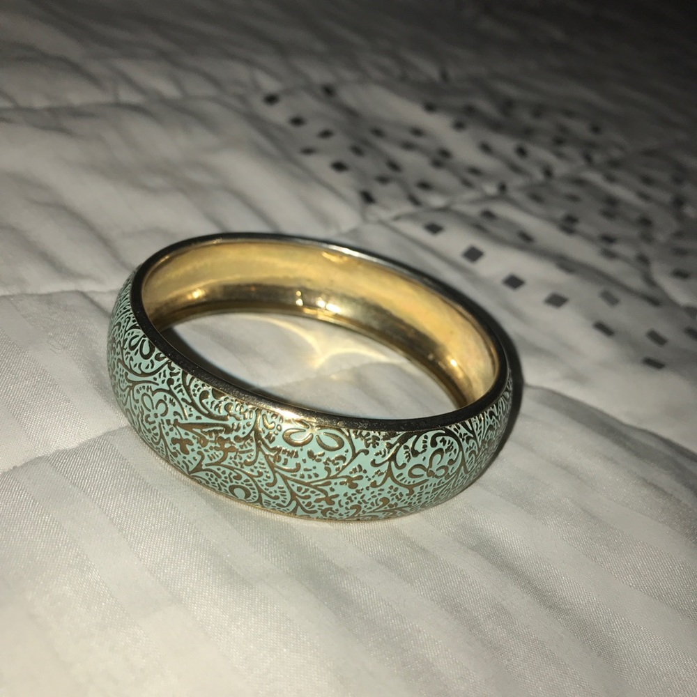 Gold and blue bangle